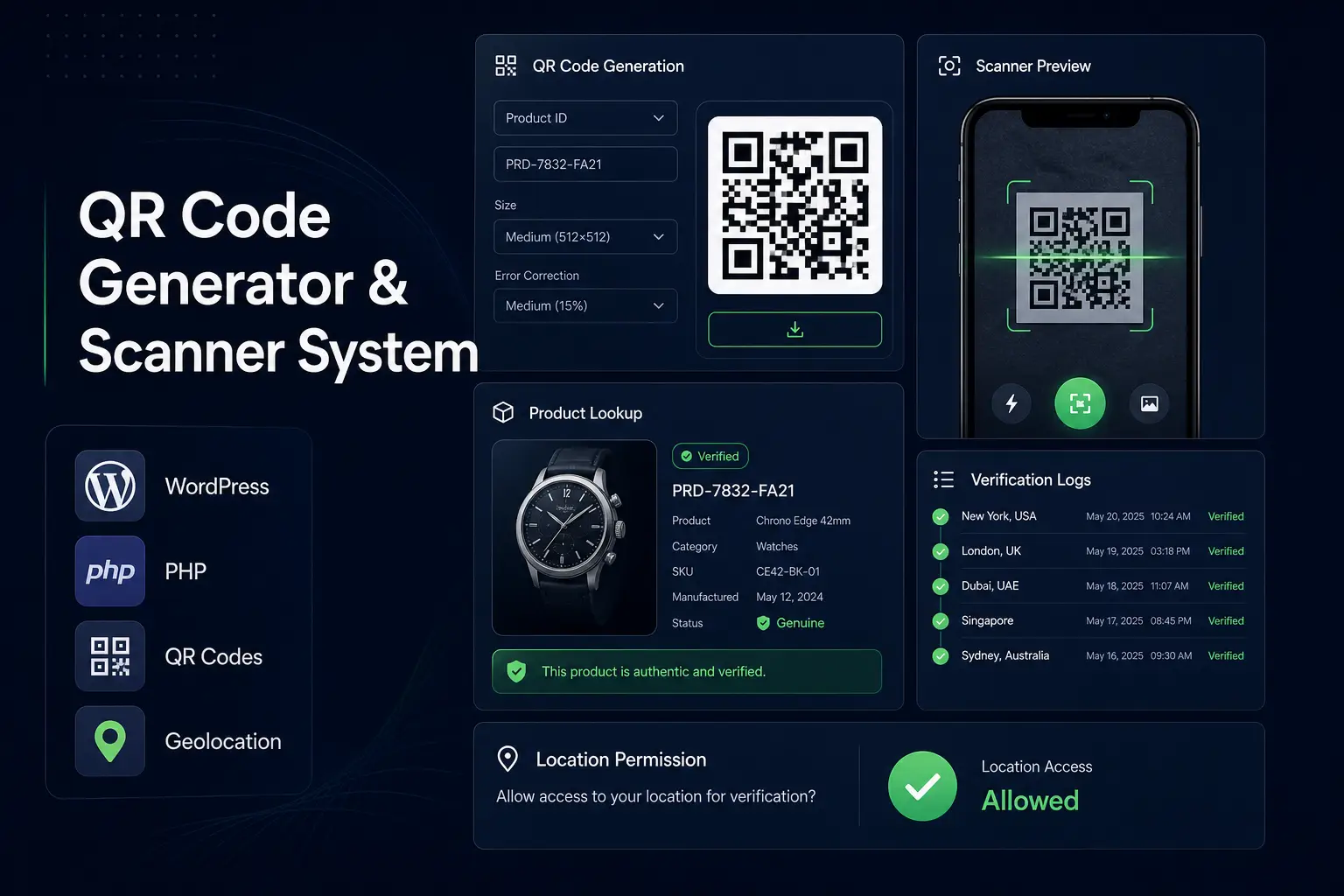 QR Code Generator & Scanner System project cover